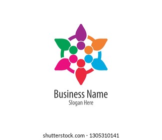 Community logo template illustration