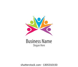 Community logo template illustration