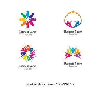Community logo template illustration