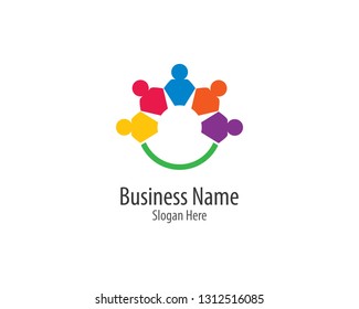 Community logo template illustration