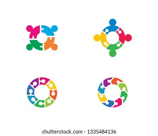 Community logo template illustration