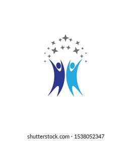 Community logo template vector icon illustration design