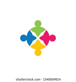 Community logo template vector icon illustration design
