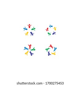 diseño de icono vectorial de plantilla de logotipo comunitario