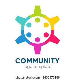 Community Logo Template. Vector Illustration.