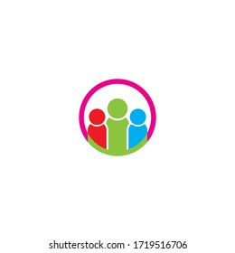 Naturaleza del símbolo vectorial de la plantilla de logotipo comunitario