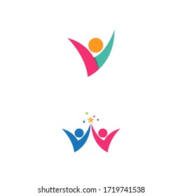 Naturaleza del símbolo vectorial de la plantilla de logotipo comunitario