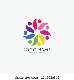 Community logo, together, team, union, teamwork, people logo fully editable vector template