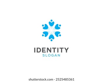 Community logo vector. Abstract people logo vector, health, team, group, meeting, together and family