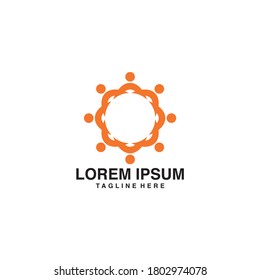Ilustración del diseño del vector del logotipo comunitario
