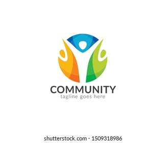 Community logo. vector design template