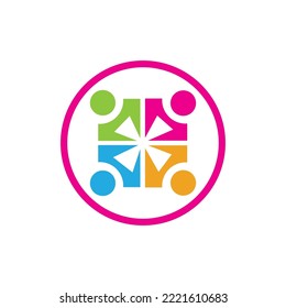 Community logo vector icon design template
