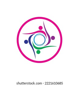 Plantilla de diseño de iconos de vectores de logotipo comunitario