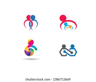 Similar Images, Stock Photos & Vectors of Human colorful shape icon set