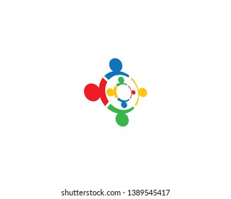 Community logo vector icon illustration