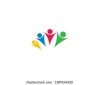 Community logo vector icon illustration