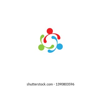 Community logo vector icon illustration