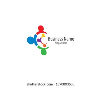 Community logo vector icon illustration