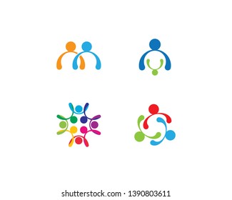 Community logo vector icon illustration