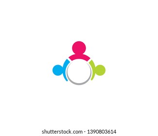 Community logo vector icon illustration