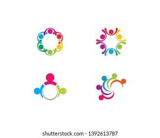 Community logo vector icon illustration