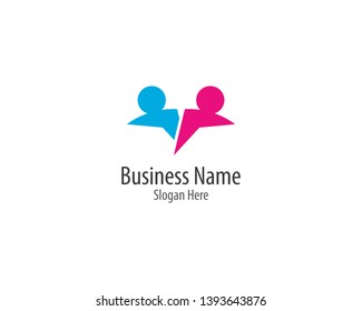 Community logo vector icon illustration
