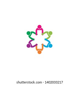 Community logo vector icon illustration