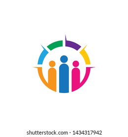 Community logo vector icon illustration