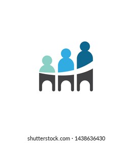 Community logo vector icon illustration