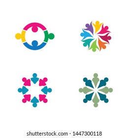 Community logo vector icon illustration