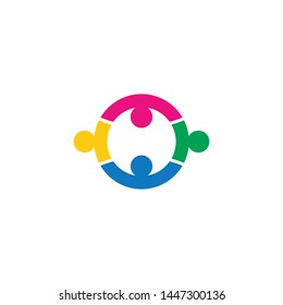 Community logo vector icon illustration
