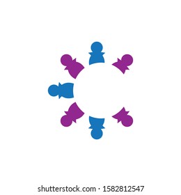 Community logo vector icon illustration design