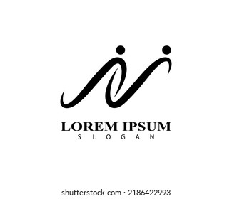 Diseño de plantillas de iconos de vectores de logotipo comunitario