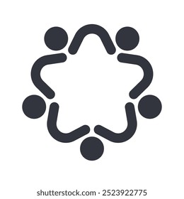 Ilustração do modelo de ícone de vetor do logotipo da comunidade