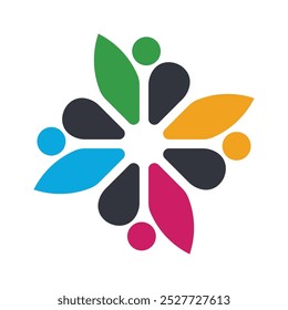 Ilustración de Plantilla de icono de Vector de logotipo comunitario