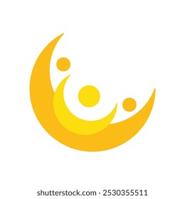 Ilustración de Plantilla de icono de Vector de logotipo comunitario