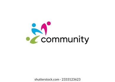 Community logo vector with modern and creative concept