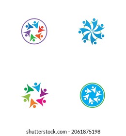 diseño de símbolos y vectores de logotipo comunitario