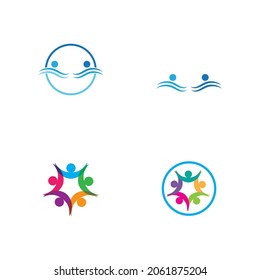 diseño de símbolos y vectores de logotipo comunitario