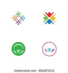 diseño de símbolos y vectores de logotipo comunitario