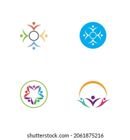diseño de símbolos y vectores de logotipo comunitario