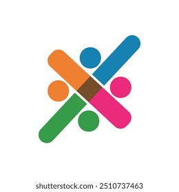 Vorlagensymbol für Gemeinschaftslogo-Vektorgrafik