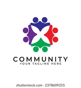 Community logos, community networks, and people check. Logos for teams or groups, kindergartens, and companies.