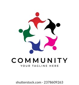 Community logos, community networks, and people check. Logos for teams or groups, kindergartens, and companies.