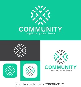 Logo de la comunidad.Estilo de icono sencillo y creativo.Mínimo moderno. Ilustración vectorial.