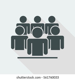 Community - Long shadow flat icon