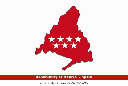 Madrider Flagge - Regionen Spaniens