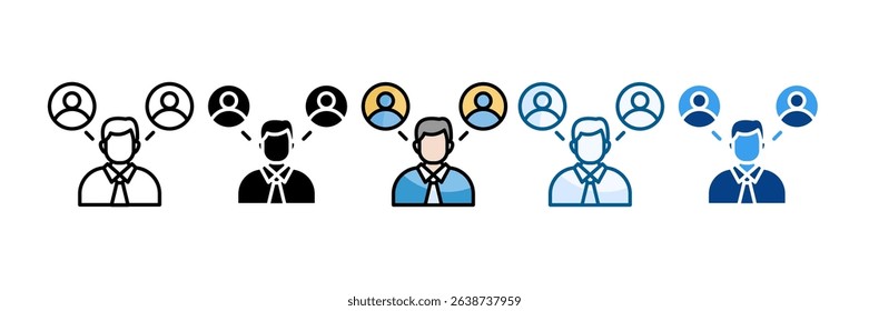 Community Manager Icon Set Multiple Style Collection