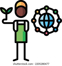 community manager isolated design element stock illustration. Vector on a white background