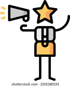 ilustración de material de elemento de diseño aislado de community manager. Vector de fondo blanco